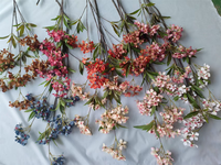Fleurs artificielles en tissu mélangé à bords brûlés en gros pour la décoration