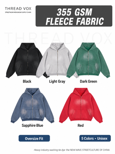 Felpa Casual da Uomo Personalizzata, Giacca con Cappuccio Oversize Tinta in Capo, <span class=keywords><strong>Cardigan</strong></span> in Pile Terry Streetwear - Product Image 2