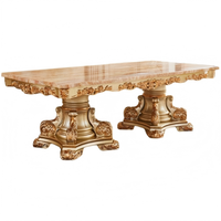 Table à manger en bois massif, style vintage européen, table et chaises en bois, luxe, sculptées à la main, pour la maison, restaurant, vente en gros, sur mesure