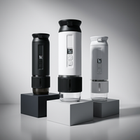 Machine à café portable entièrement automatique avec écran intelligent et affichage de la température, en plastique, batterie USB, prise en charge du français pour Coffee Go