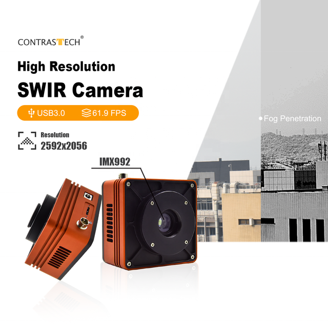 Cooling 5MP 71FPS IMX992 VIS SWIR Sensor 400-1800 USB3.0/GigE Vision Short Wave Infrared Camera for Fog Penetration