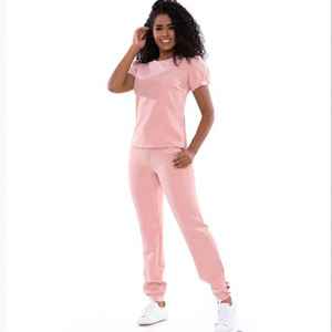 Uniformes Médicos Personalizados Ecológicos de Tela Tejida para Mujer, Manga Corta, Absorción de Sudor, Venta al por Mayor - Product Image 3