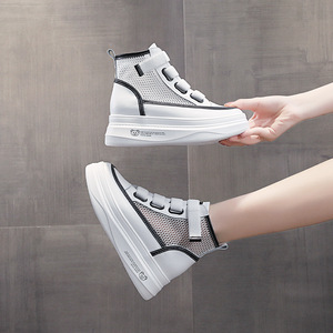 Baskets blanches 2026 : Nouveau style, chaussures en maille élégantes et respirantes avec semelles épaisses et plateforme moelleuse pour un usage décontracté et sportif - Product Image 5