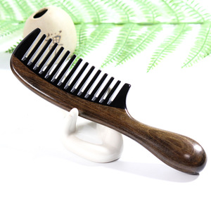 Sandalwood <b>Wide</b> Tooth <b>Comb</b> Large Size Massage Hairbrush For Home Use - Product Image 3