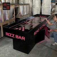 Dernier jeu de boisson au design moderne Table de ping-pong éclairée pour restaurant de sport Bar Lounge Club