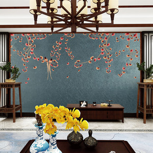 Mural de Pared Bordado Personalizado sin Costuras, Motivo Floral de Aves, Estilo Chino, Decoración del Hogar, Rectangular, Tela de Poliéster No Tejida - Product Image 3