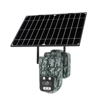Caméra solaire Goobsafe Q10M AOV 6MP à double objectif PTZ 355 °   Caméra de sécurité extérieure solaire 4G 8W 8000mAh avec vision nocturne 30M – Vente en gros