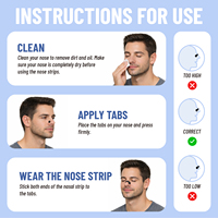 Bandes nasales personnalisées avec logo, dilatateurs nasaux sans médicament pour une respiration plus facile et un sommeil réparateur, patchs d'amélioration de la respiration nasale