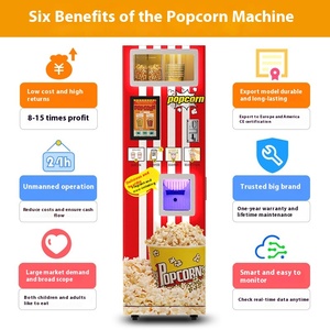 Máquina de Palomitas de Maíz Comercial Totalmente Automática, Nueva, Sin Personal, Autoservicio, para Cines, Parques de Atracciones, Panaderías, 220v Comercial - Product Image 4