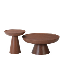 Ensemble de tables basses crème de luxe, style nordique, tables gigognes modernes avec plateau en MDF et pieds en métal pour une décoration intérieure élégante
