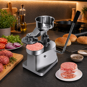 Presse manuelle à faible coût pour former des galettes de burger, machine commerciale en acier inoxydable pour restaurant, barbecue, cuisine, 100-130-150 mm - Product Image 1