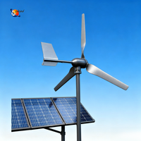 Générateur éolien mini à faible régime sans taxes 1000W-4000W 12V-48V avec batterie lithium-ion pour usage domestique, axe horizontal