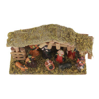 Crèche Catholique en Bois Peint en Résine, Ensemble de 25cm, Crèche de Noël, Crèche, Crèche