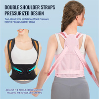 Melenlt Ceinture de soutien dorsal réglable pour soulager les douleurs dorsales et redresser la posture des épaules