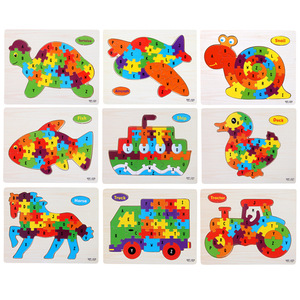 Enfants éducatifs dessin animé Animal lettre numérique Puzzle jeux Montessori Cognition jouets pour enfants garçons filles - Product Image 6