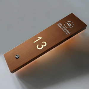 Tùy chỉnh hiện đại trong nhà điện tử doorplate với chuông cửa tích hợp cho khách sạn và căn hộ nhà số dấu hiệu cho phòng - Product Image 1