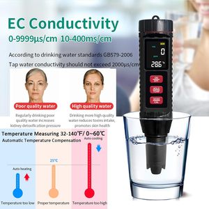 Refractómetro Digital de Salinidad, Medidor de Sal para Acuarios, Monitor de pH, EC, TES, ORP, Temperatura, Gravedad Específica, para Piscinas y Agua Marina - Product Image 5