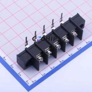 KF45RM-9.5-5P Barrier Terminal Block Bent Lead Through Hole,P=9.5mm Connector Two Sides 9.5mm 1x5P Right Angle Pin - Product Image 1