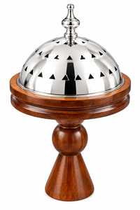 Quemador de incienso artesanal de metal y madera, cuidadosamente elaborado, diseñado para varillas de incienso, conos y para un ambiente tranquilo. - Product Image 3
