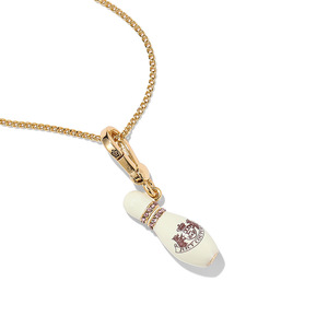 Collier avec pendentif boule de bowling en émail imprimé - Product Image 3