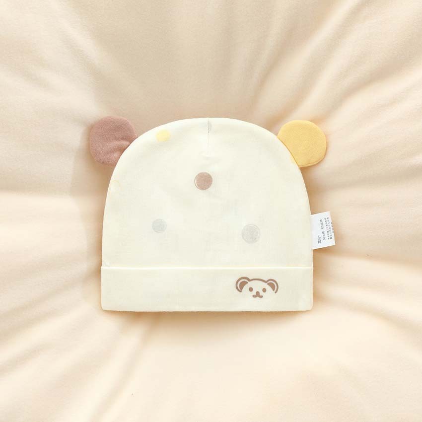 Gorro de oso de puntos amarillo