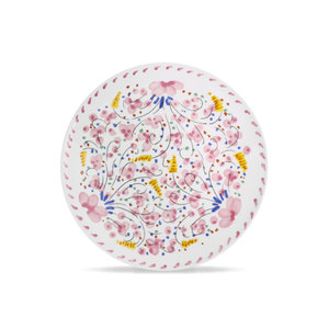 Service de vaisselle de luxe en porcelaine fine, assiettes à fleurs vintage colorées roses pour mariage/location/événement restaurant - Product Image 3