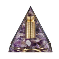 Großhandel 6CM Handgefertigte Klebstoff-getauchte Natürliche Kristallpyramide Amethyst-Kristallchips Figur Heimdekoration Ornamente Geschenke