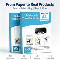 Kertas Transfer Panas dan Sublimasi Putih 100gsm Ukuran A4/A3 untuk Kain Pakaian dan Kemasan, Kompatibel dengan Printer Inkjet/Laser