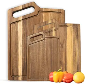 Holz Schneide bretter-Verschiedene Größen für jeden Anlass Langlebig und strap azier fähig für Food Prep Serving Board Set