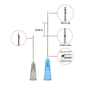 Ästhetische Mikro kanülen 27G 50mm Nadel mit stumpfer Spitze Lieferant Kunststoff stumpfe Spitze feine Mikro kanüle