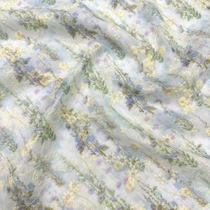 Tissu en dentelle 100 % coton style Cottagecore vintage, broderie fleurs marguerites, tulle Mori Girl pour vêtements - Vente en gros - Product Image 1