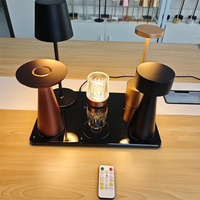 Lampe de table sans fil moderne rechargeable à commande tactile, alimentée par courant continu, pour restaurant, hôtel, table à manger