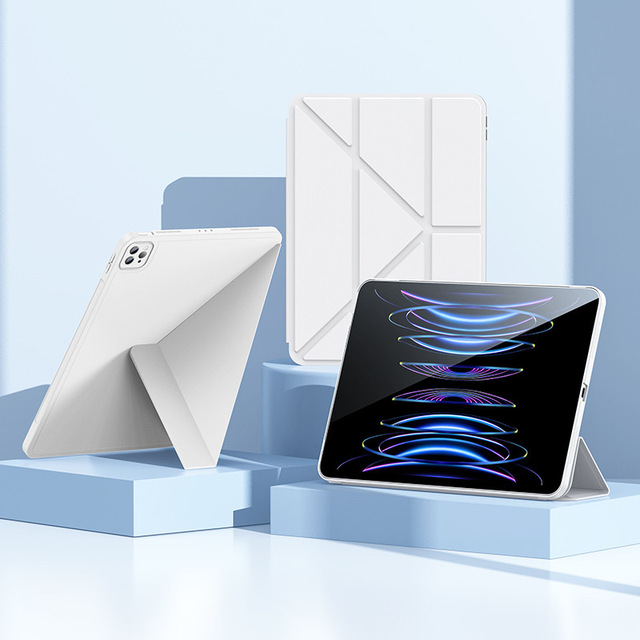 For iPad AIR 11 2024 Fingerprint Function Foldable Tablet Case for IP PRO 12.9 2018/2020/2021 for IPad Air 10th