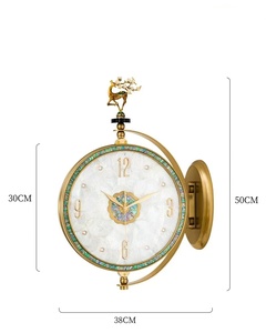 Phổ biến bào ngư vỏ đồng hồ treo tường trang trí nội thất im lặng tính năng hiện đại nhựa kim loại hai mặt đồng hồ treo tường 9125c - Product Image 5