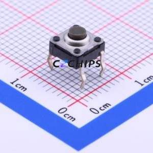 SKHWALA010 Tactile Switch Through hole Component (THT)-4P,6x6mm Switch Single Pole Single Throw Round Button Through Hole 6mm - Product Image 1