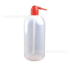 Botella de Lavado de Plástico O'Kayme de 1000 ml, Roja, con Cabeza Redonda, para Limpieza y Llenado en Laboratorio - Product Image 4