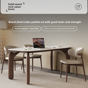 Nouveau <span class=keywords><strong>modèle</strong></span> 2025 : Ensemble table et chaises <span class=keywords><strong>de</strong></span> <span class=keywords><strong>salle</strong></span> <span class=keywords><strong>à</strong></span> <span class=keywords><strong>manger</strong></span> <span class=keywords><strong>en</strong></span> <span class=keywords><strong>bois</strong></span> massif, design moderne <span class=keywords><strong>pour</strong></span> salon avec plateau <span class=keywords><strong>en</strong></span> roche - Product Image 2