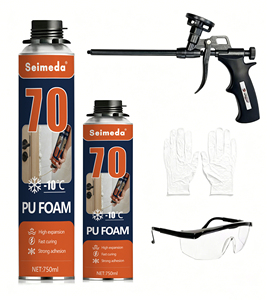 Kit de <span class=keywords><strong>pistolet</strong></span> de distribution de mousse de polyuréthane haute performance avec nettoyant en <span class=keywords><strong>a</strong></span>érosol, gants de protection et lunettes de protection pour le scellement en construction en gros volume - Product Image 1