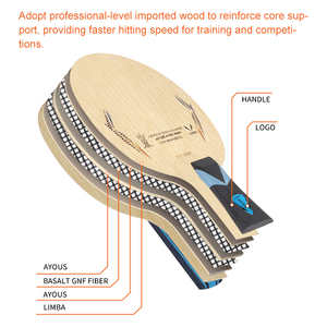 Loki Rxton 9Pro Inner 5+2 Basalt GNF Fiber - Telaio da Ping Pong con Superficie in Limba per Giocatori di Attacco Veloce e Looping - Product Image 5