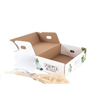 Boîte personnalisée de fruits cerises frais forts spécialisés Boîte supérieure et inférieure recyclable Boîte en carton poire pour fruits et légumes