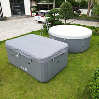 Kommerzieller Tragbarer Faltbarer Drop-Stitch Aufblasbarer Swimmingpool Doppelwandiges PVC Langlebige Umweltfreundliche Spa-Pools für Familiennutzung