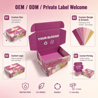 Wholesale Custom Eco-Friendly Pink Kraft Rigid Corrugated Shipping Boxes Blank Colored Printed Logo for Candle Packaging Mailer