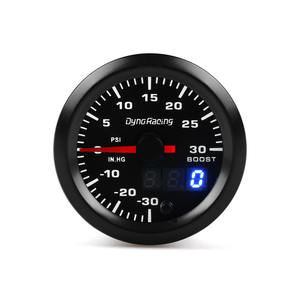 Manomètre de turbocompresseur 52 mm pour modification automobile, 12 V, tableau de bord de voiture de course, pointeur PSI, écran LCD double affichage, sept couleurs - Product Image 1