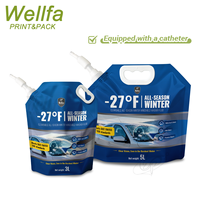 Pochettes souples personnalisées avec poignée et bec verseur pour liquide lave-glace 1L, 3L, 5L – Recharge Doypack pour vitres de voiture