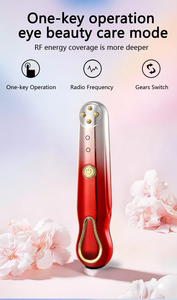 Augenmassagegerät Falten entfernen Dunklere Ringe Massagegerät Augenstraffung Pflege Massagegerät mit tragbarem Augen-Schönheitsstift Farbe Rot - Product Image 2