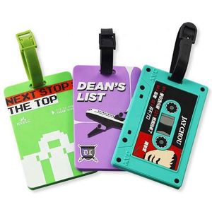 Custom Logo Sublimation <b>Blank</b> Pvc Luggage Tag Strap Plastic Loop - Product Image 3