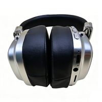Casque Bluetooth sans fil rétro supra-auriculaire haut de gamme, pliable, stéréo, avec coussinets en cuir protéiné doux et confortables