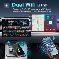 Kowankit K718 Adaptor Wireless CarPlay Android Auto USB Mini Dongle Dual Wifi 5 in 1 Kotak Video Mobil Suku Cadang Mobil