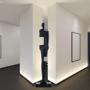 Insansı sanat heykel sağ sol zemin lambası otel galeri lobi dekorasyonu sergi salonu yaratıcı insan heykeli