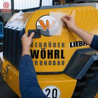 Autocollants en vinyle auto-adhésifs personnalisables Huiming, résistants aux intempéries et à haute visibilité, pour machines de construction et équipements lourds